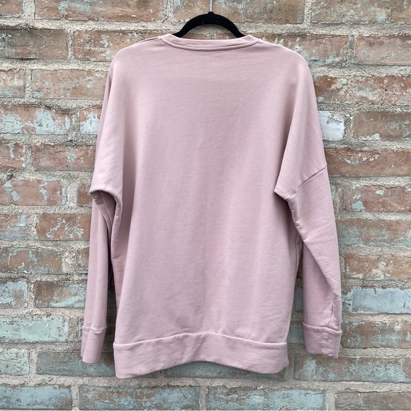 COS Pink Sweatshirt Dusty Rose Oversized Crew Neck Drop Sleeve Sweater - Picture 13 of 14